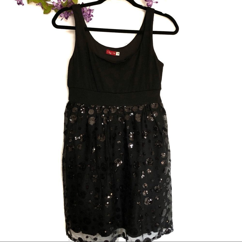 Ruby Fox, Cotton tank top with sequined bottom